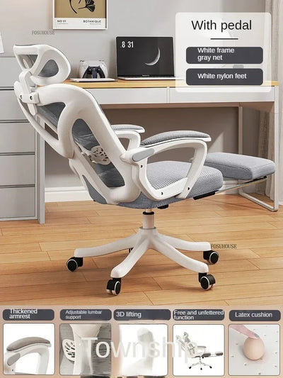 Nordic Minimalist Computer Chair Home Bedroom Gaming Chair Sedentary Comfort Office Ergonomic Office Chairs Backrest Armchair