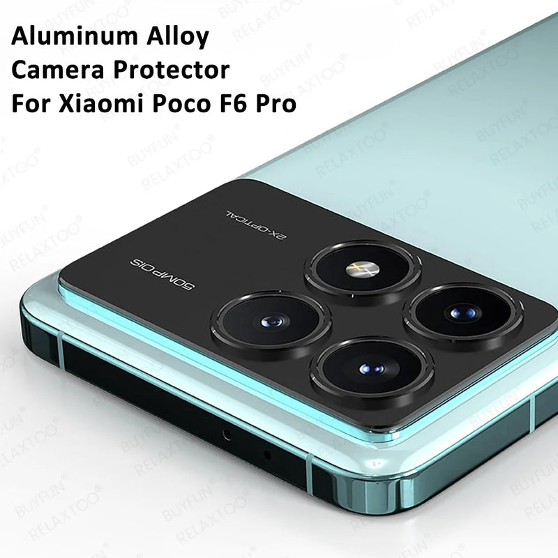 For Xiaomi Poco F6 Pro Case 3D Rear Camera Aluminum Alloy Metal Cover Poxo Poko Little F6Pro PocoF6 5G Lens Screen Protector Cap