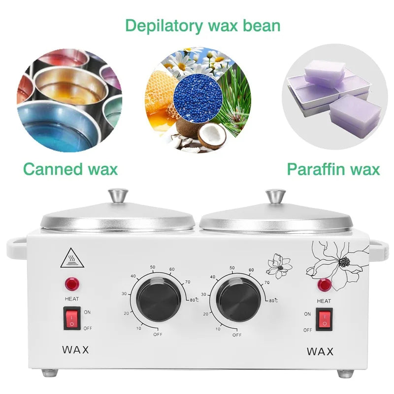 1500ml 3 In 1 High-end Triple Pots Warmer Machine Professional Hair Removal Paraffin Wax Heater Roller