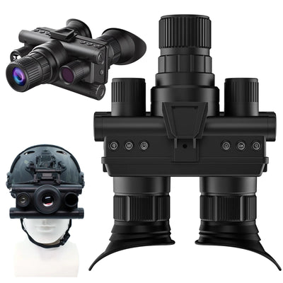 600M Night Vision Binoculars 8X Digital Zoom Tactical Helmet Head Mount Goggles Hunting Telescope 4K Infrared Binoculars