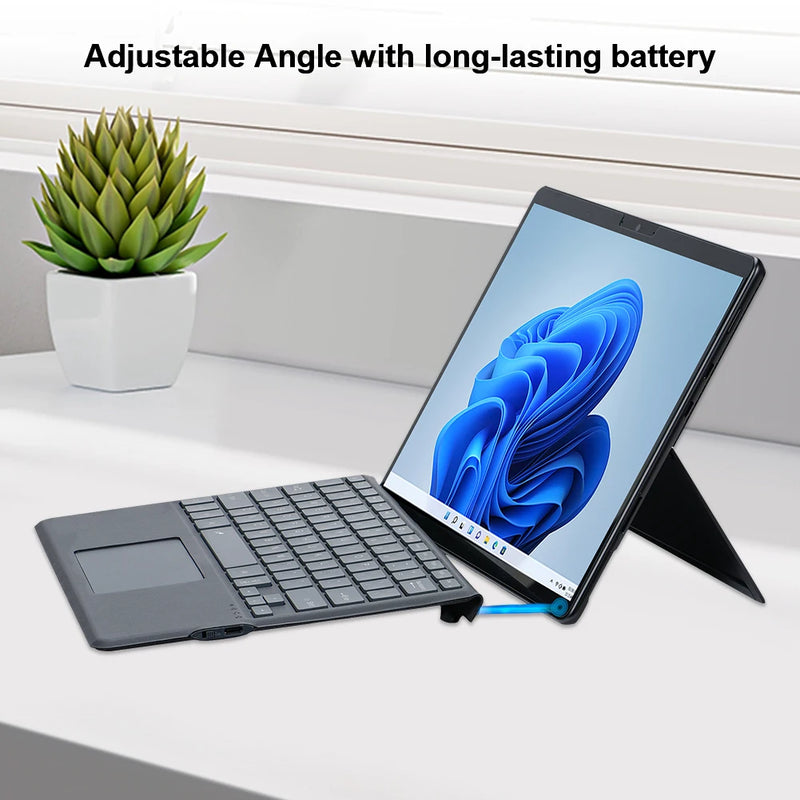 Bluetooth-Compatible Ultra-Slim Keyboard with Touchpad Portable Magnetic Keyboard for Microsoft Surface Pro 8/9/X/10/11