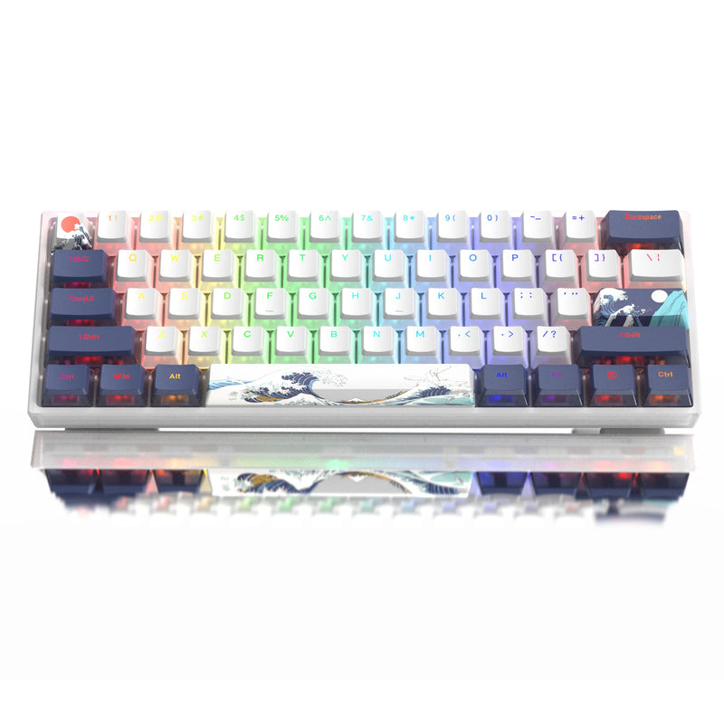 Womier WK61 61 Keys Hot-Swappable Purple Creamy Theme Mechanical Keyboard 60% Custom RGB Wired Gaming Keyboard for Win Mac