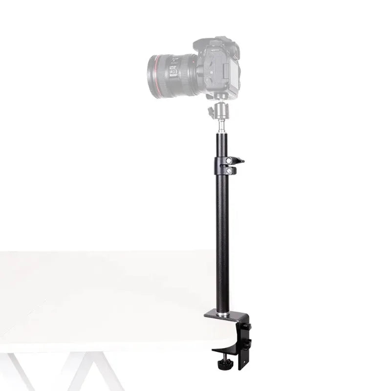 Desk Mount Stand DSLR Camera C Clamp Light Stand Photographic Light Boom Stand with Ball Head for Phone Video Ring Light Zoom