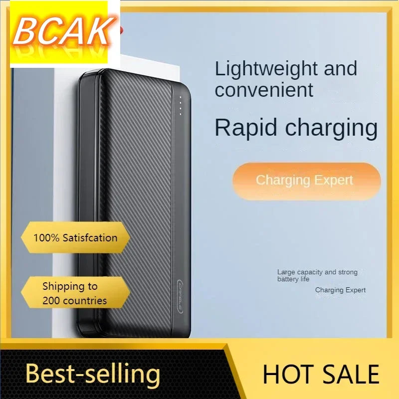 BCAK outdoor Large Capacity Power Bank 200000mAh 20000mah Fast Charging Portable for Android Mobile Phone Universal