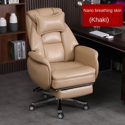 European Reclining Office Chairs Light Luxury Comfortable Lifting Boss Chair Home Office Computer Chairs Bedroom Gaming Chair A