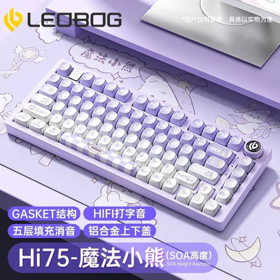 LEOBOG Hi75 Hot Swap Aluminum Alloy Gasket Wired Mechanical Keyboards Gaming Keyboard Office Portable Customized E-sports Gifts