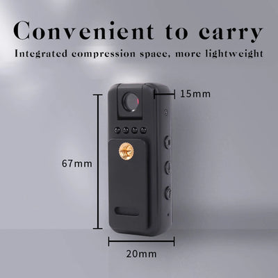 HD 1080P Mini Camera Portable Small Digital Video Recorder Police BodyCam 180 Degree Rotating Infrared Night Vision Camcorder