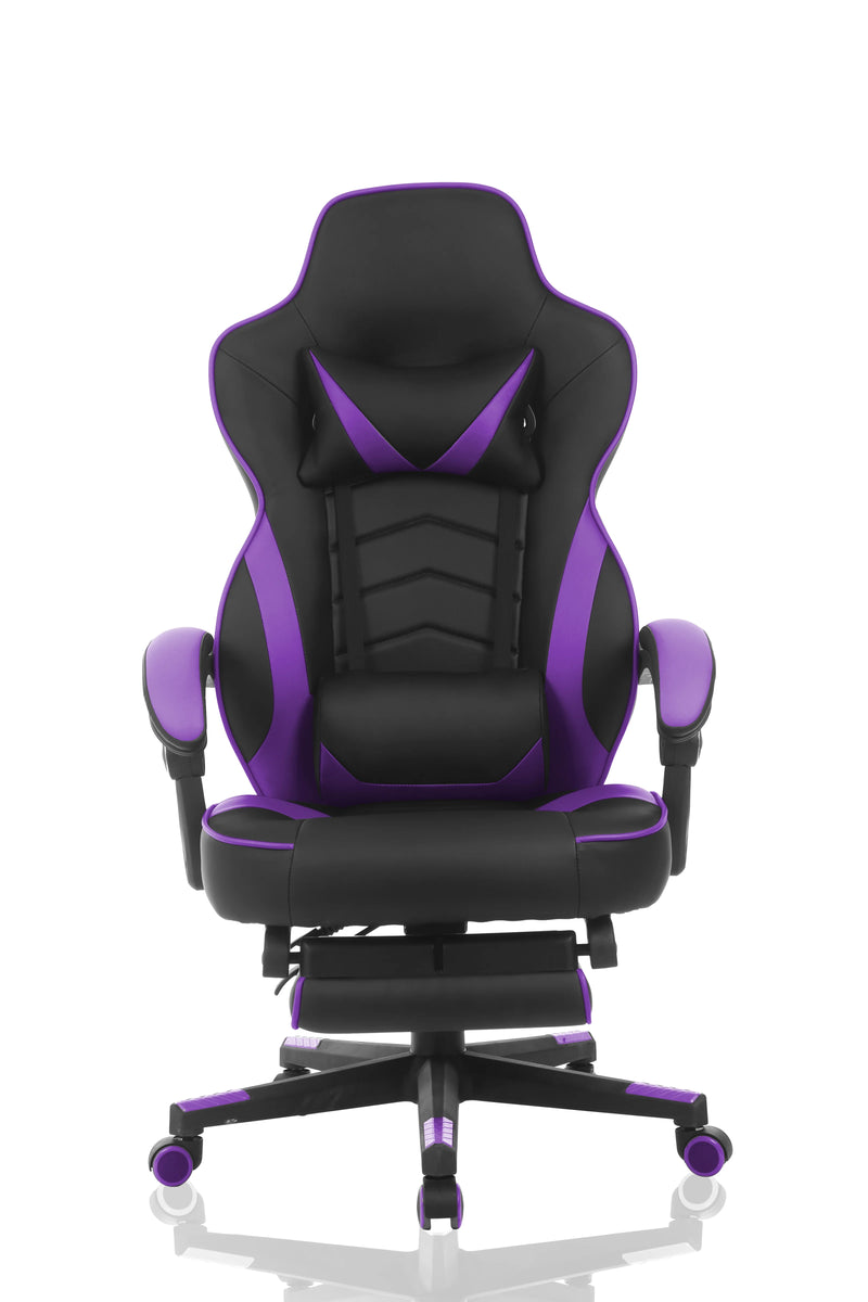 High Quality Purple Video Gaming Chair With Footrest Reclining Game Chair For Heavy People Ps4 Massage Video Gaming Chair