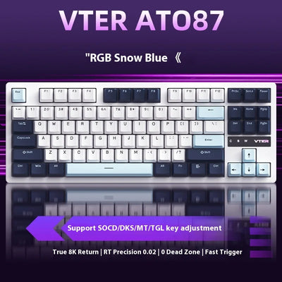 Vter Ato87 Magnetic Switch Mechanical Keyboard Wired Keyboards Valorant Keyboard 0.125MS Low Latency Custom 8K Gaming keyboard