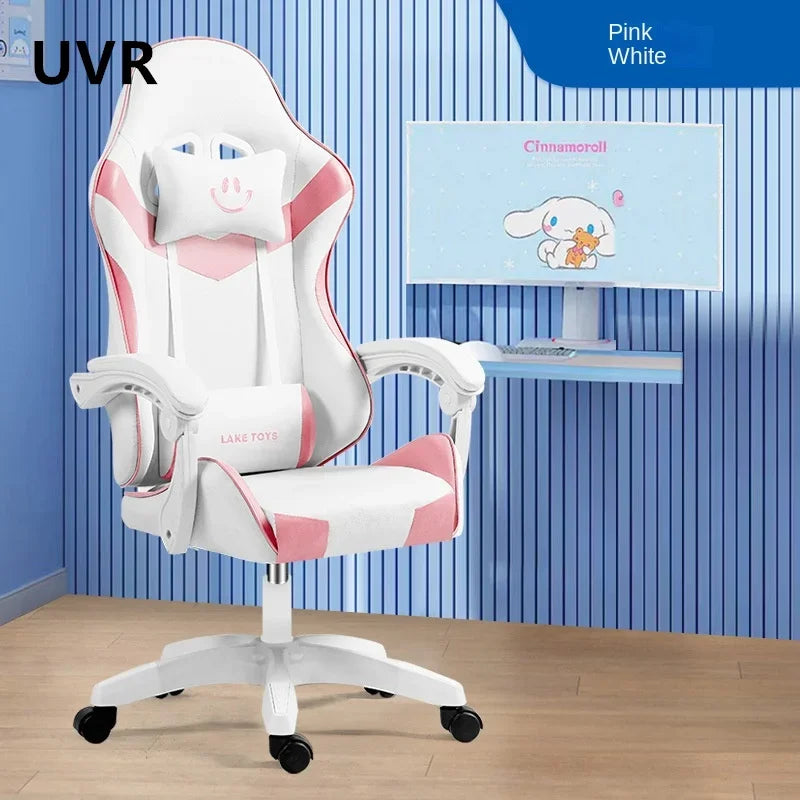 UVR Home Gaming Chair Female Anchor Live Broadcast Room Swivel Chair Ergonomic Backrest Chair Professional Computer Game Chair