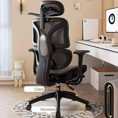 UVR Professional Computer Gaming Chair Ergonomic Backrest Chair Sedentary Comfortable Recliner with Footrest Mesh Office Chair