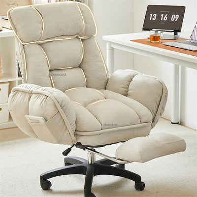 Home Comfortable Computer Chair Ergonomic Office Chair with Footrest Bedroom Lazy Sofa Student Dormitory Computer Gaming Chair