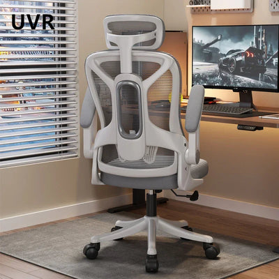 UVR Gaming Computer Chair Mesh Staff Chair Ergonomic Design Armrest Chair Comfortable and Breathable Reclinable Athletic Chair