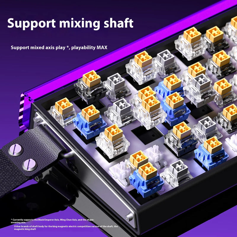 NEW AULA HERO 68he Magnetic Switch Mechanical Keyboard Wired 8K Return Hot Swap Customization 0.01mm RT E-sports Gaming Keyboard