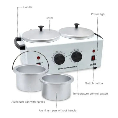 1500ml 3 In 1 High-end Triple Pots Warmer Machine Professional Hair Removal Paraffin Wax Heater Roller